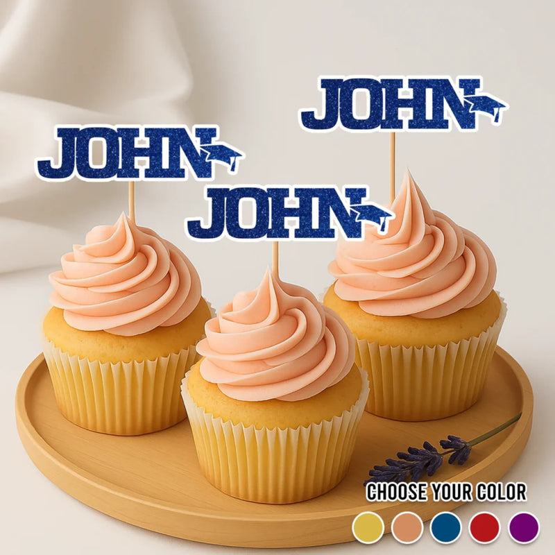 Graduation Never Tasted So Good - Family Personalized Custom Cake Toppers - Graduation Gift For Family