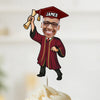 Custom Photo Top Of The Class, Top Of The Cake - Family Personalized Custom Cake Toppers - Graduation Gift For Family Members, Siblings, Brothers, Sisters, Best Friends