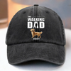 Best Dog Dad On Patrol - Dog Personalized Custom Vintage Washed Denim Baseball Cap - Father's Day,  Gift For Dad, Pet Owners, Pet Lovers