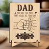 Papa, tu es ce qui nous unit - Plaque en bois personnalisée à 2 couches avec support - Fête des pères, cadeau pour papa, grand-père
