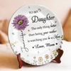 From My Heart To My Daughter - Family Personalized Custom Ceramic Plate - Mother's Day, Gift For Mom, Grandma