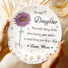 From My Heart To My Daughter - Family Personalized Custom Ceramic Plate - Mother's Day, Gift For Mom, Grandma