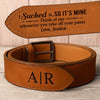 Congratulations On Being My Forever Handyman - Couple Personalized Custom Engraved Leather Belt - Gift For Husband Wife, Anniversary