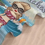 Just A Girl Living Her Beach Dream - Bestie Personalized Custom Beach Towel - Summer Vacation Gift, Birthday Pool Party Gift For Women