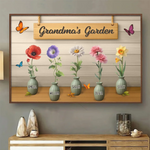 My Garden Of Joy - Family Personalized Custom Horizontal Poster - Mother's Day, Gift For Mom, Grandma