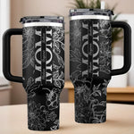 Every Sip, A Reminder Of Her Love - Family Personalized Custom Engraved 40oz Tumbler With Handle - Mother's Day, Gift For Mom, Grandma