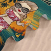 Good Times And Tan Lines - Bestie Personalized Custom Beach Towel - Summer Vacation Gift, Birthday Pool Party Gift For Best Friends, BFF, Sisters