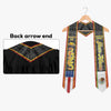 Graduation With Heart And Heritage - Family Personalized Custom Triangle Graduation Stole - Graduation Gift For Family Members, Siblings, Brothers, Sisters