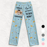 Done Learning, Back To Dreaming - Family Personalized Custom Pajama Pants - Graduation Gift For Family Members, Siblings, Brothers, Sisters