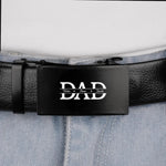 Built By Love, Held By Dad - Family Personalized Custom Printed Belt Buckle - Father's Day, Gift For Dad, Grandpa