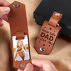 Custom Photo I Love And Appreciate You - Family Personalized Custom Engraved Leather Keychain - Father's Day, Gift For Dad, Grandpa