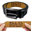 Force, style et famille - Ceinture en cuir gravée personnalisée pour la famille - Cadeau pour la fête des pères, papa ou grand-père