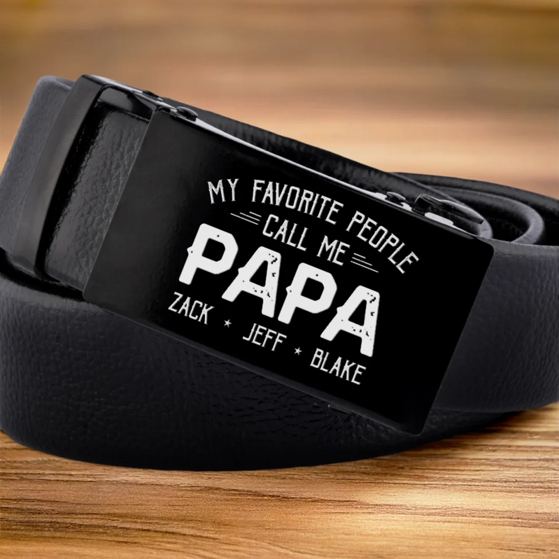 They Call Me Papa, That’s My Superpower - Family Personalized Custom Printed Belt Buckle - Father's Day, Gift For Dad, Grandpa