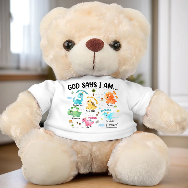 Our Little Blessing From Above - Family Personalized Custom Teddy Bear Plush - Father's Day, Gift For Family Members