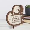 No Matter How Big I Get, I Will Always Reach For You - Family Personalized Custom 2-Layered Wooden Plaque With Stand - Father's Day, Gift For Dad, Grandpa