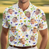 Polo personnalisé avec photo « Papa parfait » - Imprimé intégral personnalisé pour la famille - Cadeau pour la fête des pères, les amateurs de sport et les sportifs