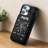 Dad Life Powered By Love - Family Personalized Custom Leather Flip Wallet Phone Case - Father's Day, Gift For Dad, Grandpa