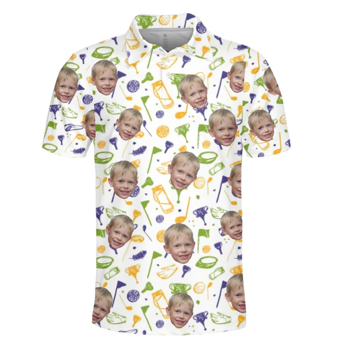 Custom Photo Par-fect Dad - Family Personalized Custom All Over Print Polo Shirt - Father's Day, Gift For Dad, Sport Lovers, Sport Players