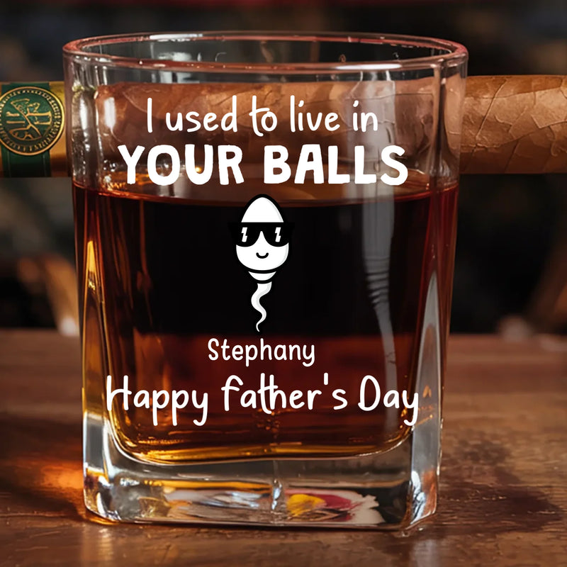 You’re Welcome For Being The Reason You Drink - Family Personalized Custom Whiskey Glass With Cigarette Holder - Father's Day, Gift For Dad
