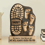 I'm Following In Your Footsteps - Family Personalized Custom Acrylic Plaque Custom Shape - Father's Day, Gift For Dad, Grandpa