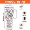 Holding Hearts Forever - Family Personalized Custom 3D Inflated Effect Printed 40 Oz Stainless Steel Tumbler With Handle - Mother's Day, Gift For Mom, Grandma