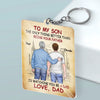 Proud To Be Your Parents, Even Prouder Watching You Be A Dad - Family Personalized Custom Shaped Acrylic Keychain - Father's Day, Gift For Son
