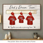 Built By Love, Bonded Like A Team - Family Personalized Custom Horizontal Poster - Father's Day, Gift For Dad, Sport Lovers, Sport Players