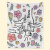 Mains tenant Nana avec amour - Couverture familiale personnalisée à effet gonflé 3D - Cadeau pour la fête des mères, maman, grand-mère