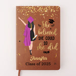 Watch Me Write My Next Chapter - Family Personalized Custom Leather Journal - Graduation Gift For Family Members, Siblings, Brothers, Sisters