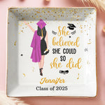 Chapter Closed, Legend Begins - Family Personalized Custom Full-Print Jewelry Dish - Graduation Gift For Women