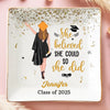 Chapitre clos, la légende commence - Plat à bijoux personnalisé avec imprimé intégral pour la famille - Cadeau de fin d'études pour les membres de la famille, les frères et sœurs