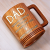 Thanks For Dealing With Our Mess, Dad - Dog Personalized Custom Wooden Mug - Father's Day,  Gift For Dad, Pet Owners, Pet Lovers