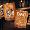 Thanks For Dealing With Our Mess, Dad - Dog Personalized Custom Wooden Mug - Father's Day,  Gift For Dad, Pet Owners, Pet Lovers