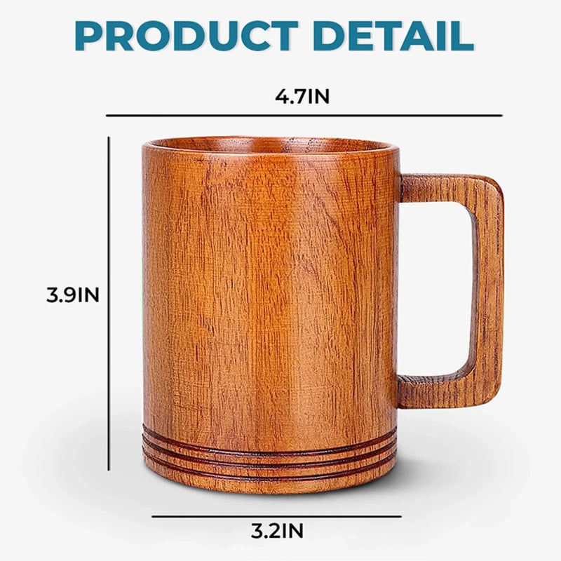 Thanks For Dealing With Our Mess, Dad - Dog Personalized Custom Wooden Mug - Father's Day,  Gift For Dad, Pet Owners, Pet Lovers