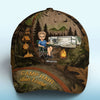 Café, camping, répétition - Casquette de camping personnalisée, casquette classique à imprimé intégral - Cadeau pour les amateurs de camping