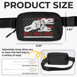 Best Dad Ever - Family Personalized Custom Crossbody & Waist Bag - Father's Day, Gift For Dad, Grandpa