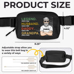 A Legacy In Motion - Family Personalized Custom Crossbody & Waist Bag - Father's Day, Gift For Dad, Grandpa