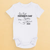 Our First Steps Together - Family Personalized Custom Baby Onesie - Father's Day, Baby Shower Gift, Gift For First Dad, Baby Kids, Newborn