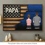 Papa, Our Loudest Pride - Family Personalized Custom Horizontal Poster - Father's Day, Gift For Family