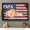 Papa & Crew, Always United - Family Personalized Custom Horizontal Poster - Father's Day, Gift For Dad, Grandpa