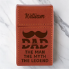 One Man Many Titles - Family Personalized Custom Leather Cigarette Case - Father's Day, Gift For Dad, Grandpa