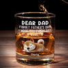 Je remue la queue pour toi tous les jours, papa - Verre à whisky personnalisé avec chien - Fête des pères, cadeau pour les propriétaires d'animaux, amoureux des animaux