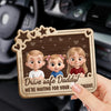 Hurry Home To Us - Family Personalized Custom Car Visor Clip - Father's Day, Gift For Dad, Grandpa