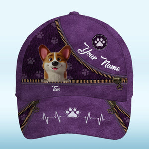 Conçu pour les caresses sur le ventre - Casquette personnalisée pour chien, imprimé intégral, classique - Fête des Pères, cadeau pour les propriétaires et les amoureux des animaux
