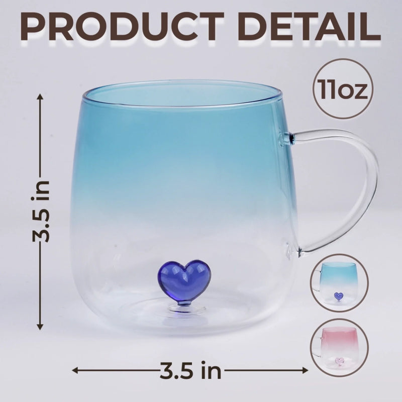 Bloom With Grace - Bestie Personalized Custom Gradient Glass Mug - Gift For Best Friends, BFF, Sisters