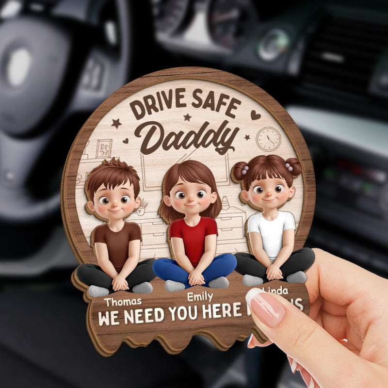 Drive Back To Our Love - Family Personalized Custom Car Visor Clip - Father's Day, Gift For Dad, Grandpa