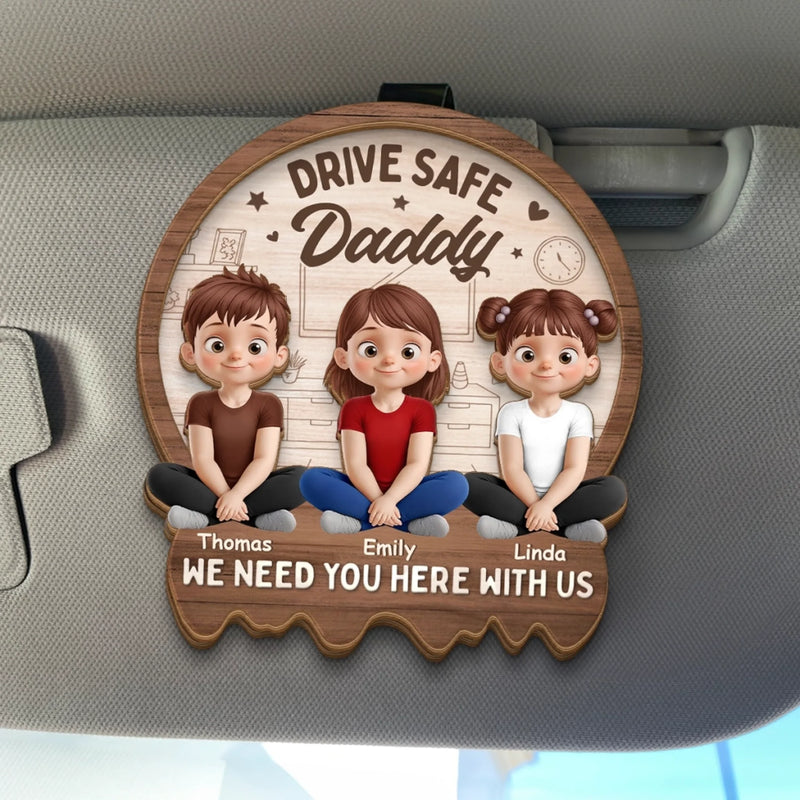 Drive Back To Our Love - Family Personalized Custom Car Visor Clip - Father's Day, Gift For Dad, Grandpa
