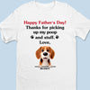 Dad, You’re Paws-itively The Best - Dog Personalized Custom Unisex T-shirt, Premium T-shirt, Hoodie - Father's Day,  Gift For Dad, Pet Owners, Pet Lovers
