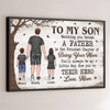 Maintenant, tu es leur héros - Affiche horizontale personnalisée pour la famille - Fête des pères, cadeau pour fils