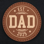 Fatherhood Starts Here - Family Personalized Custom Round Leather Patch Hat - Father's Day, Gift For Dad, Grandpa